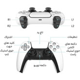 دسته بازی پلی استیشن 4 طرح ساده مدل Wireless controller T28
