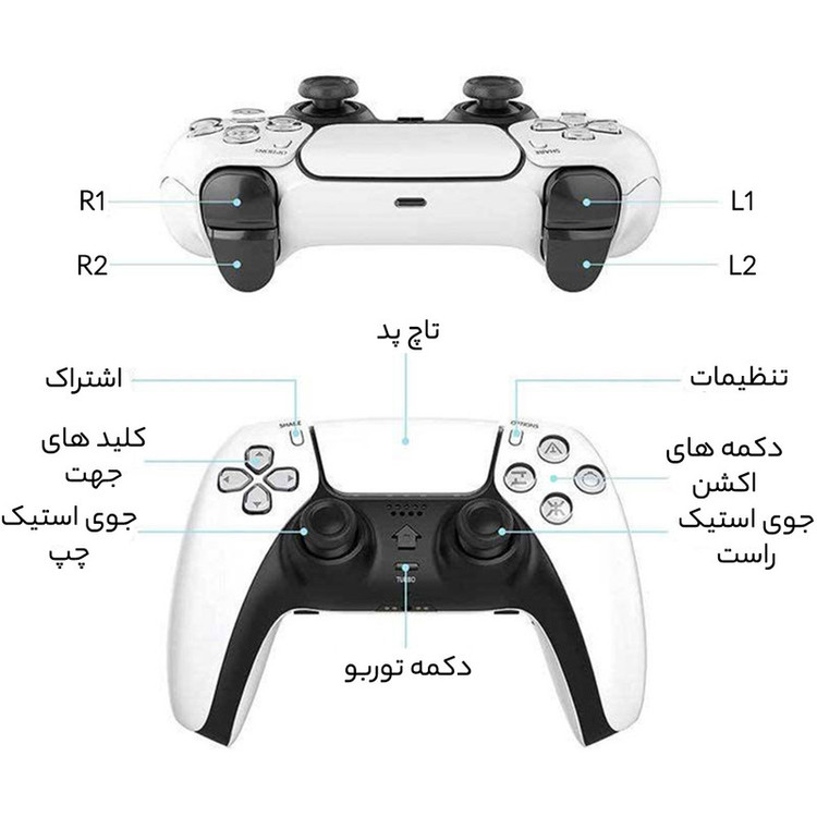 دسته بازی پلی استیشن 4 طرح ساده مدل Wireless controller T28