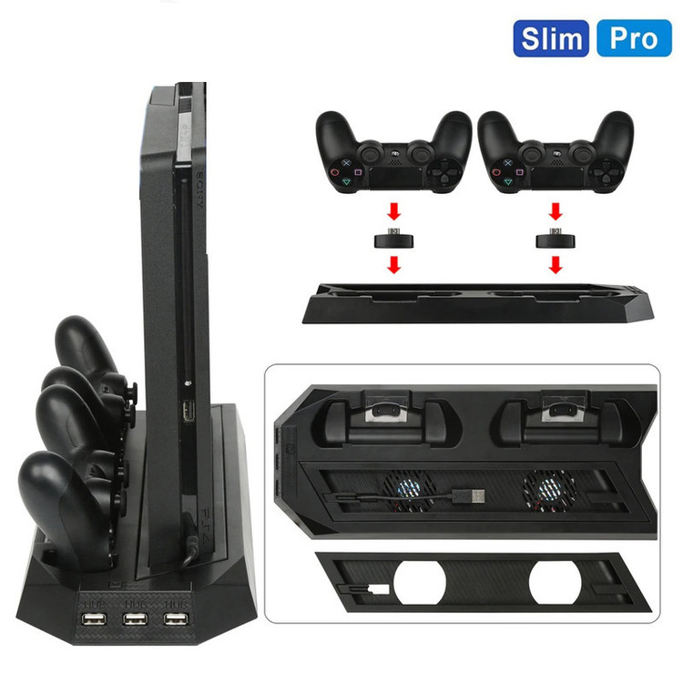 پایه خنک کننده و شارژر پلی استیشن 4 مدل YH-24