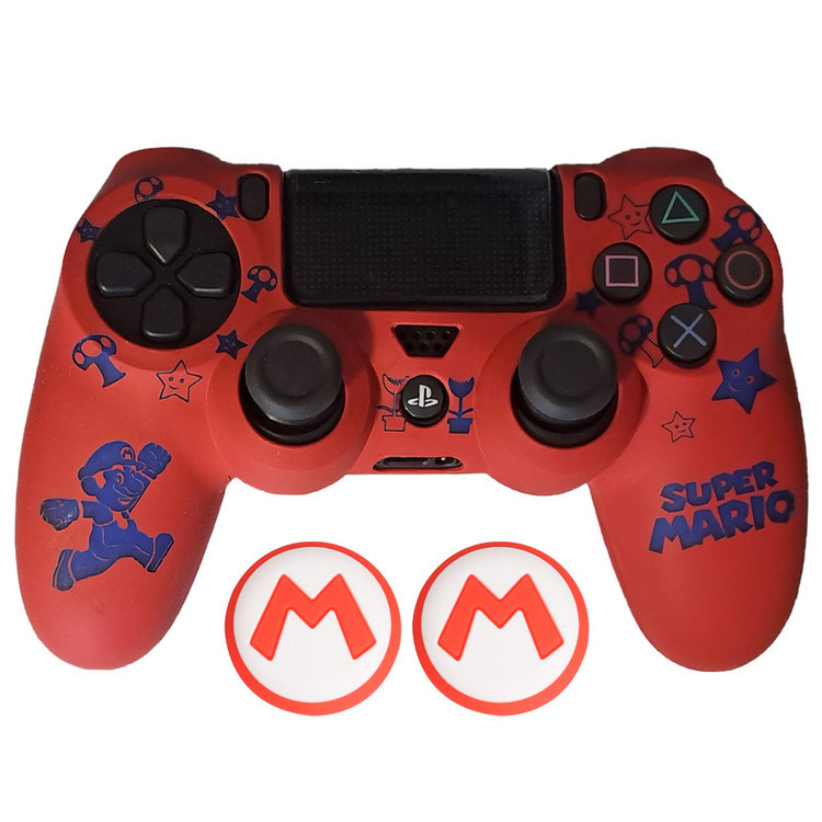 محافظ دسته پلی استیشن 4 طرح ماریو مدل Super Mario PS4263 به همراه روکش آنالوگ