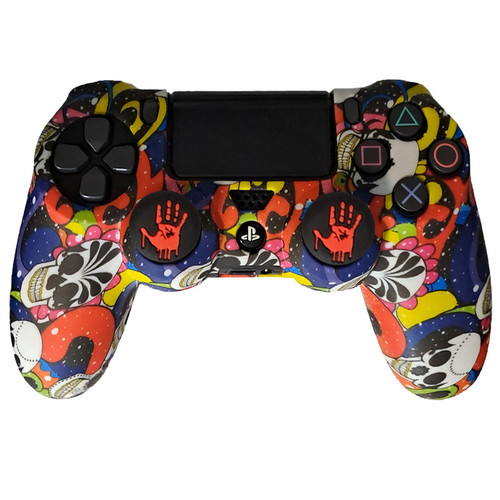 محافظ دسته پلی استیشن 4 طرح جمجمه مدل SKULL PS4118 به همراه روکش آنالوگ