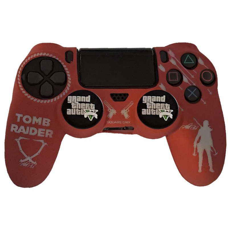محافظ دسته پلی استیشن 4 مدل TOMB RAIDER PS4212 به همراه روکش آنالوگ