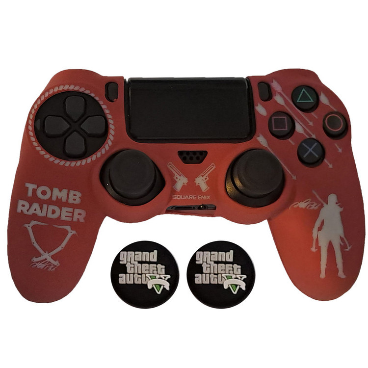 محافظ دسته پلی استیشن 4 مدل TOMB RAIDER PS4212 به همراه روکش آنالوگ