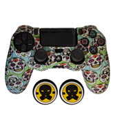 محافظ دسته پلی استیشن 4 طرح جمجمه مدل Gem Skull PS4306 به همراه روکش آنالوگ