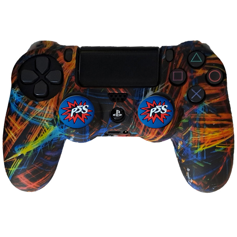 محافظ دسته پلی استیشن 4 طرح لیزری مدل Laser PS4255 به همراه روکش آنالوگ