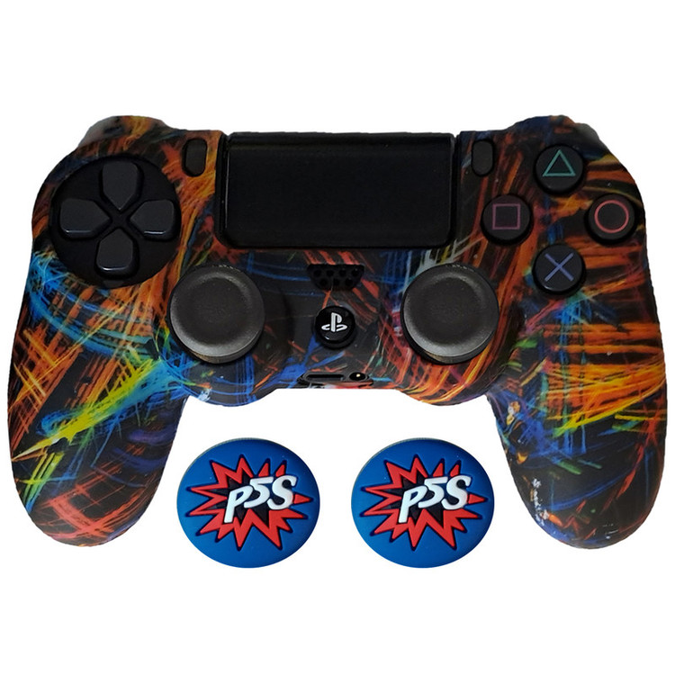 محافظ دسته پلی استیشن 4 طرح لیزری مدل Laser PS4255 به همراه روکش آنالوگ