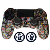 محافظ دسته پلی استیشن 4 طرح جمجمه مدل Skull PS4251 به همراه روکش آنالوگ