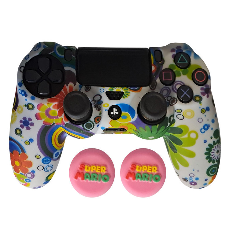 محافظ دسته پلی استیشن 4 مدل Rainbow PS4161 به همراه روکش آنالوگ
