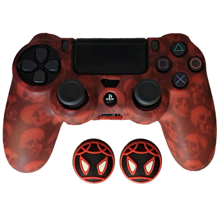 محافظ دسته پلی استیشن 4 مدل SKULL PS4086 به همراه روکش آنالوگ