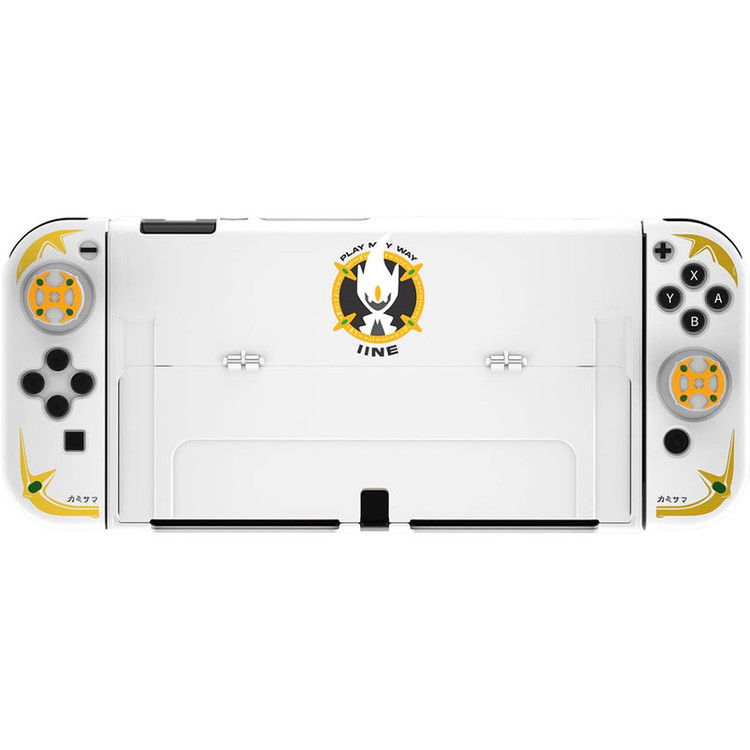 محافظ کنسول نینتندو سوییچ اولد مدل Gold White L601 به همراه کاور دسته و روکش آنالوگ