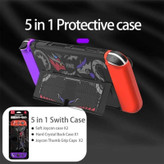 محافظ کنسول نینتندو سوییچ اولد مدل Scarlet Violet L748 به همراه کاور دسته و روکش آنالوگ
