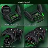 باتری و پایه شارژ ایکس باکس دابی مدل DOBE TYX-1623X مخصوص XBOX Series S/X - XBOX ONE S/X