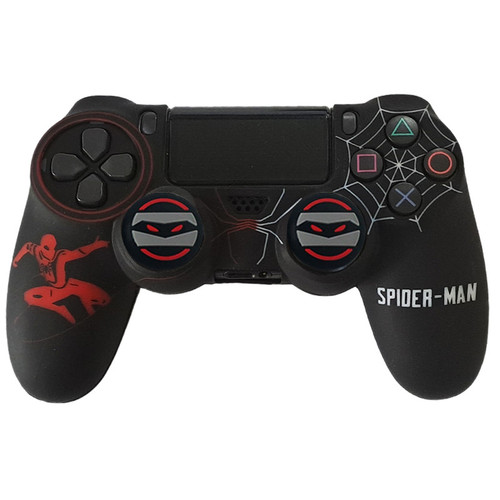 محافظ دسته پلی استیشن ۴ مدل Spiderman PS4365 به همراه روکش آنالوگ
