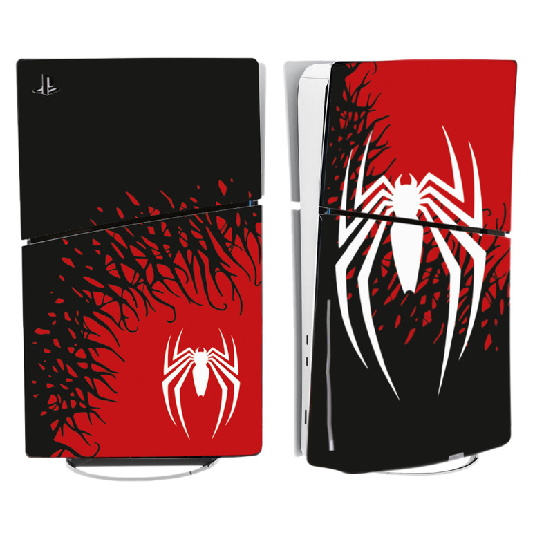 برچسب کنسول پلی استیشن 5 اسلیم طرح مرد عنکبوتی مدل SKIN SLIM PS516 SPIDER
