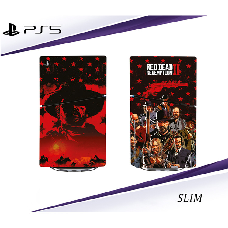 برچسب کنسول پلی استیشن 5 اسلیم طرح رد دد مدل SKIN SLIM PS504 REDDEAD