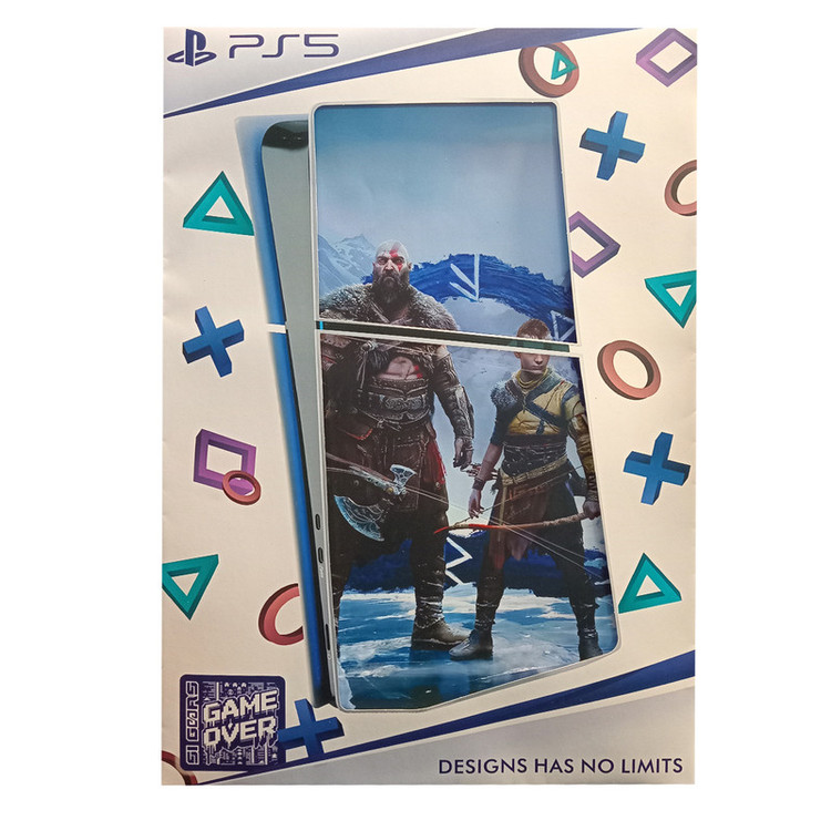 برچسب کنسول پلی استیشن 5 اسلیم طرح گاد آف وار مدل SKIN SLIM PS519 GOD OF WAR