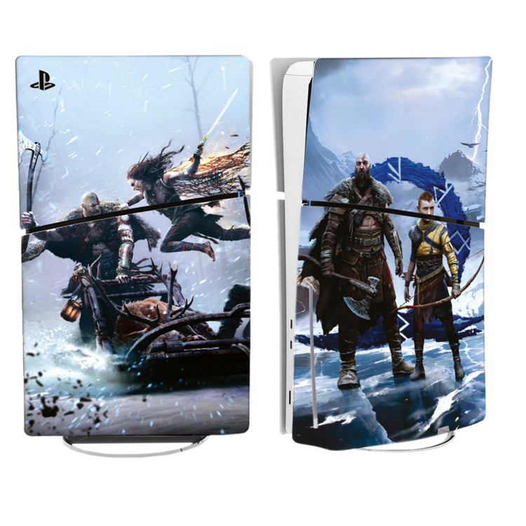 برچسب کنسول پلی استیشن 5 اسلیم طرح گاد آف وار مدل SKIN SLIM PS519 GOD OF WAR