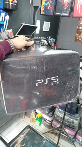 کیف کنسول بازی PS5 Slim مخمل مشکی مقاوم