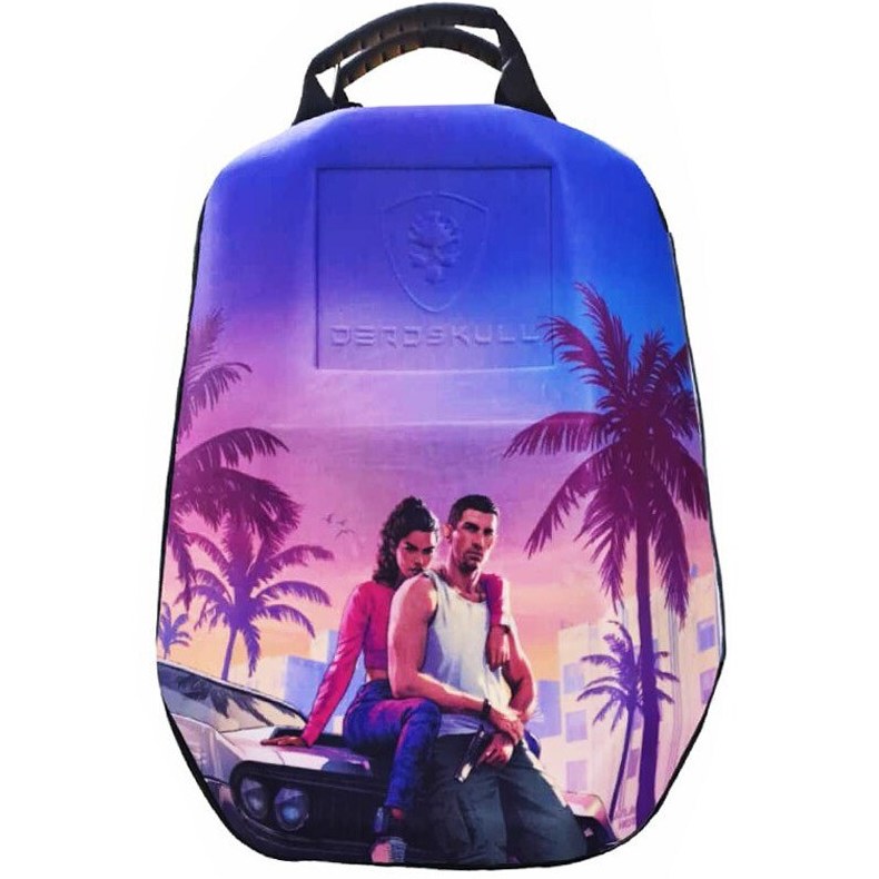 کیف کوله ای کنسول بازی Deadskull PS5 Slim طرح GTA VI کد 2